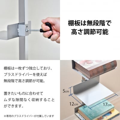 ブックタワー プレミアムタイプ(10段) シルバーDS145SV【044S039】