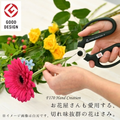 生花はさみ ハンドクリエーションF170黒刃 アトモスグリーン 花鋏 [坂源] 【011S297】