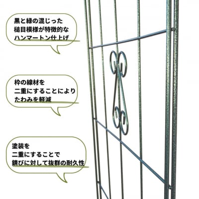 ダブルワイヤーフェンス2枚セット ガーデンフェンス 燕三条製 [株式会社オビタス]【033S056】