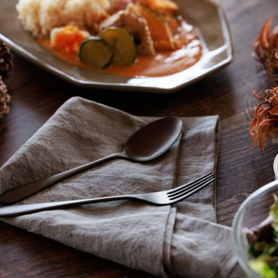 96【KURO】黒染めカトラリーフルセットざらざら 燕三条製 ギフト 【031S031】