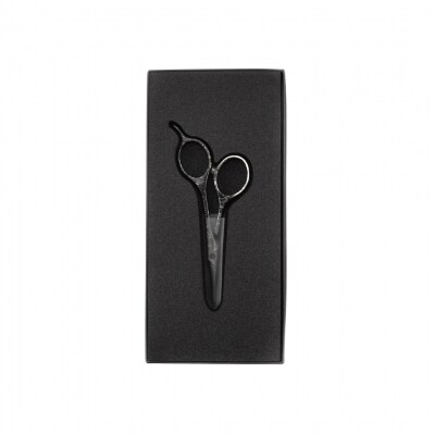 ダマスカス小ばさみ ブラック 先細 【066S019】