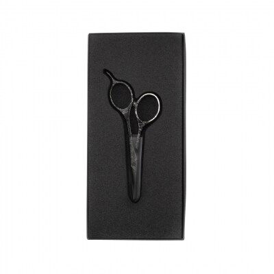 ダマスカス小ばさみ ブラック 先中細 【066S020】