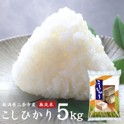 無洗米 コシヒカリ 5kg 新潟県三条市産 令和7年産 [外山敏雄商店]【017S152】