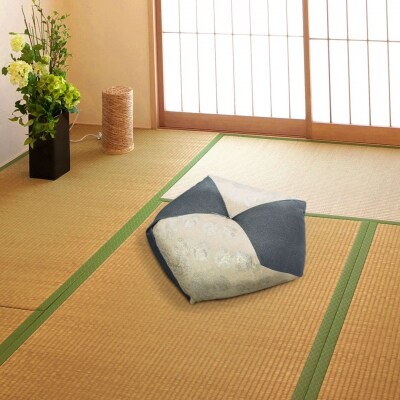 お手玉型座布団 ブルー(BL) 正座 あぐら 座布団 【021S083】