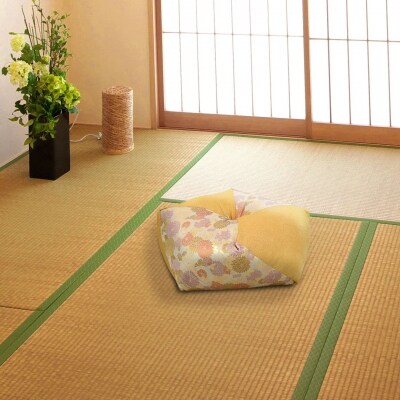 お手玉型座布団 イエロー(YE) 正座 あぐら 座布団 【021S085】