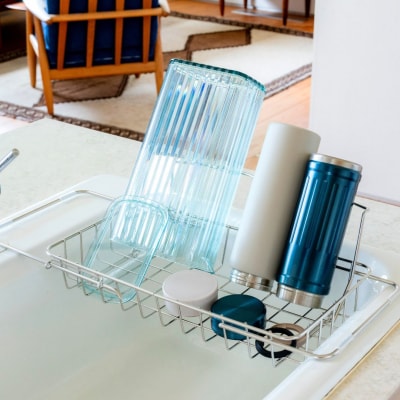 すっきり暮らす立て掛けられるシンク渡し水切り 燕三条製 [ビーワーススタイル] 【014S164】