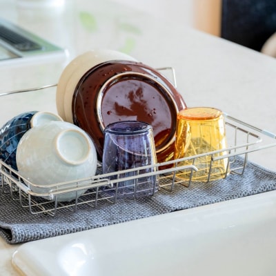 すっきり暮らす立て掛けられるシンク渡し水切り 燕三条製 [ビーワーススタイル] 【014S164】