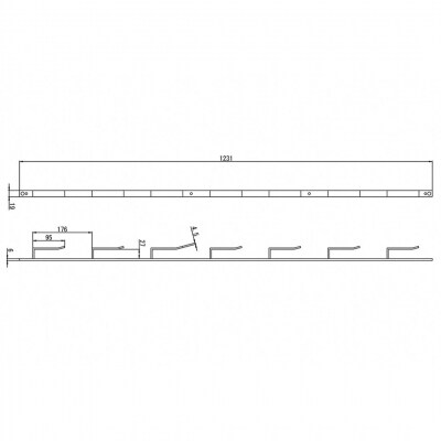 十手金具 七段(四尺)2本セット 溶融亜鉛メッキ ビス付属 冬囲い金物 【025S087】