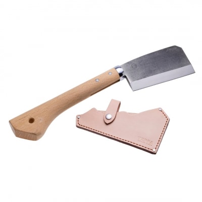 [TEPPA] 薪割鉈 守門 ヌメ革  専用革ケース付  ナタ なた 薪割り【035S031】