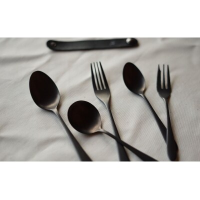 ギフト 黒染めカトラリーBセレクトセット [ざらざら] 96 KURO 贈り物【025S084】