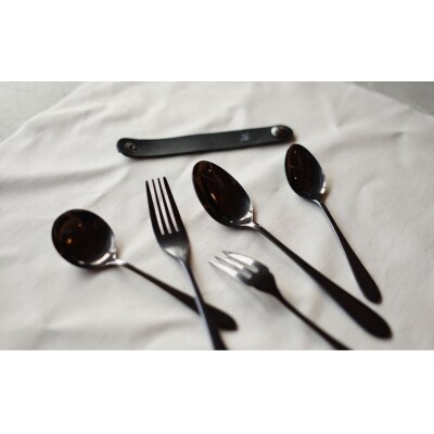 ギフト 黒染めカトラリーBセレクトセット [つやつや] 96 KURO  贈り物【025S085】