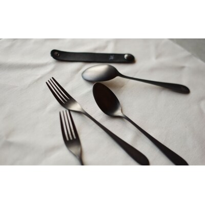 ギフト 黒染めカトラリーA大ペアセット [ざらざら] 96 KURO 贈り物【024S060】