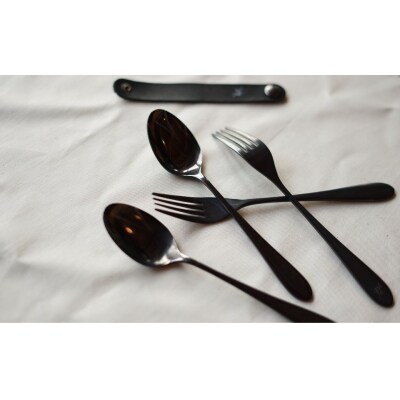 ギフト 黒染めカトラリーA大ペアセット [つやつや] 96 KURO  贈り物【024S061】