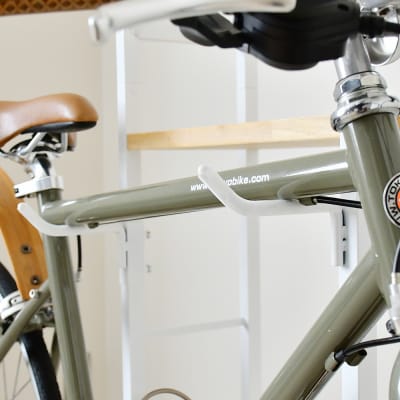 ナチュラルサイクルスタンド 1台用 / ホワイト | 2433-1 足立製作所 【030S105】