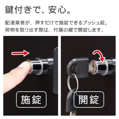 二段宅配ボックス レシーボ 鍵付き 戸建住宅用 防雨 防水 屋外 要組立 日本製【030S107】
