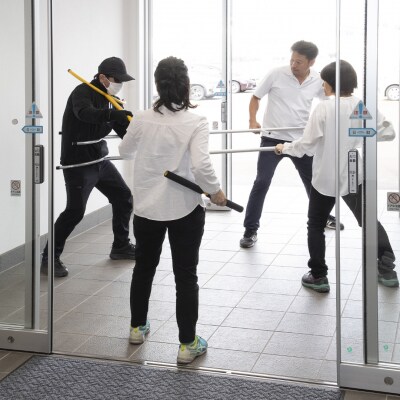 持ちやすいさすまた 防犯 捕獲 刺股 サスマタ 【099S027】