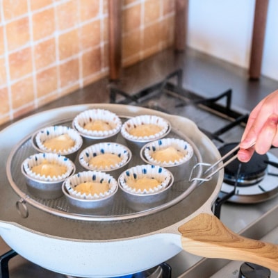 すっきり暮らす盆ざる25cm 持ち上げフック付き ステンレス 食洗機対応【010S864】