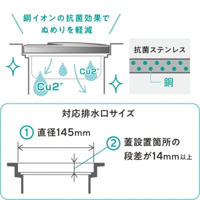 掃除ラクラク排水口カバー・ホルダーセット 抗菌 ステンレス 燕三条製 [leye]【010S879】