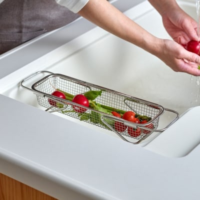 水切りメッシュかご スリム ステンレス 燕三条製 [Leye]【010S881】