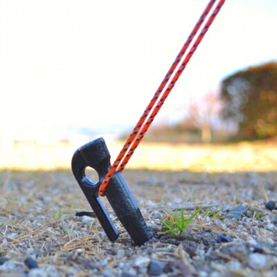 鍛造ペグ(エリッゼステーク)18cm×8本セット レッド 赤  [村の鍛冶屋]【012S158】