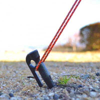 鍛造ペグ(エリッゼステーク)18cm×8本セット レッド 赤  [村の鍛冶屋]【012S158】