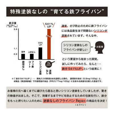 村の鍛冶屋 Fepan 鉄フライパン28cm 深型 無塗装 オール熱源対応 【022S105】