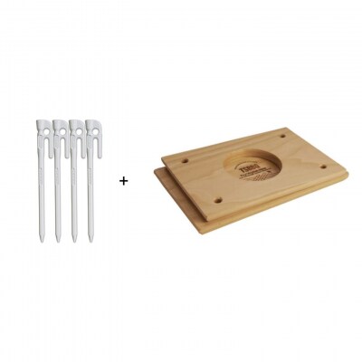 TSBBQドリッパースタンド+エリッゼステーク18cm白×4本セット【014S168】
