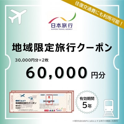 [新潟県三条市] 地域限定旅行クーポン 60,000円分 日本旅行【200S002】