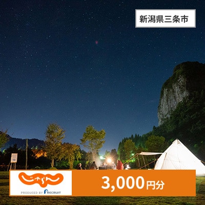 【じゃらんふるさと納税クーポン】 新潟県三条市でつかえる3,000円 クーポン