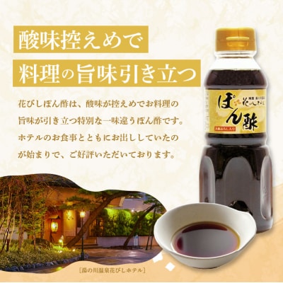 湯の川温泉花びしホテルオリジナル「花びしぽん酢」5点セット(化粧箱入)_HD081-001