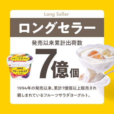 函館市 フルーツサラダヨーグルト 24個 大粒 果肉入り 生乳使用 クリーミー_HD135-001
