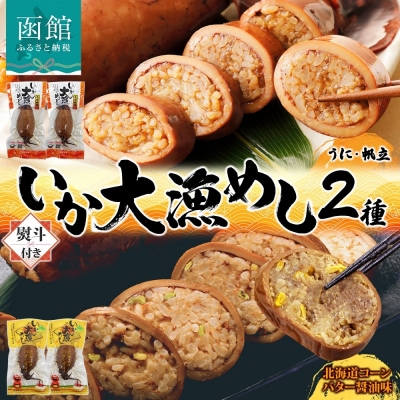 無地 熨斗あり 北海道 いか大漁めし 2種 食べ比べ 各2尾_HD152-019