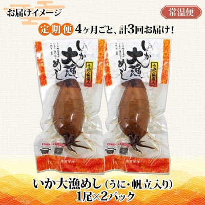 【定期便】4カ月に1回定期便　いか大漁めし2尾入りセット_HD152-T001