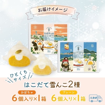 はこだて 雪んこ 2種(プレーン かぼちゃ 各1箱 )_HD142-022