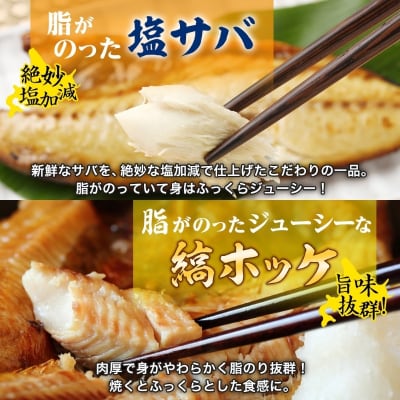 紅鮭切り身&塩サバ フィレ&縞ホッケ半身各2枚セット_HD214-012