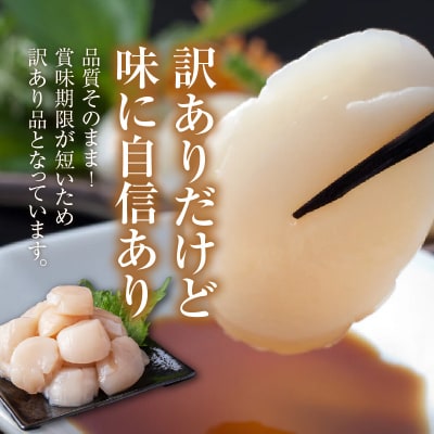 【訳あり】北海道噴火湾産ホタテ貝柱 500g_HD117-043