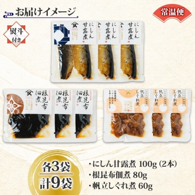 人気 惣菜 3種セット(各3袋・無地熨斗)_HD141-037