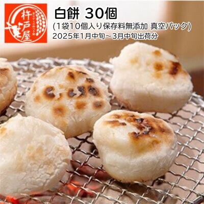 白餅 30個(保存料無添加)(2025年1月中旬〜3月中旬出荷分)[NO5765-0828]