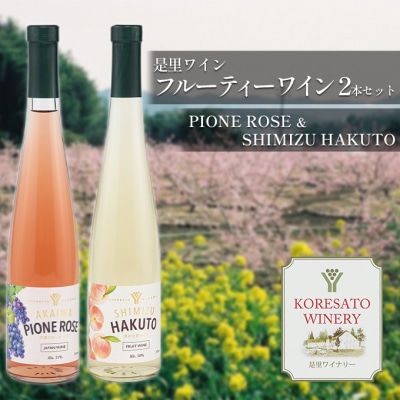 是里 ワイン フルーティー ワイン 2本 セット 岡山 赤磐市[NO5465-0896]