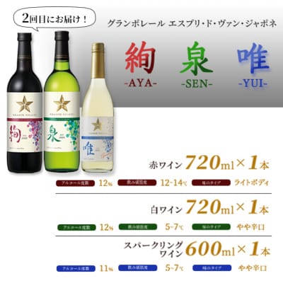 ワイン 飲み比べ 定期便 2ヶ月 サッポロ 岡山 ワイナリー お酒  [NO5765-0989]