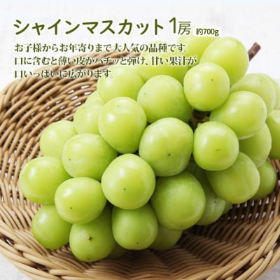 桃 ぶどう 詰合せ 黄金 桃 2玉 シャイン マスカット 1房 [NO5765-1037]