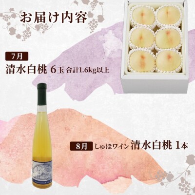 ワインと岡山の人気果物 コラボ定期便  厳選5回コース[NO5765-1207]