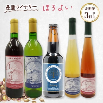 ドイツの森 是里ワイナリー ほろよい 定期便 3回コース [NO5765-1208] 
