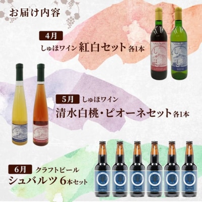 ドイツの森 是里ワイナリー ほろよい 定期便 3回コース [NO5765-1208] 