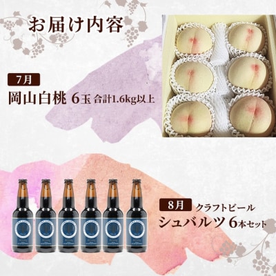 ドイツの森 是里ワイナリーのお酒と岡山の果物を堪能!定期便 5回コース [NO5765-1206]