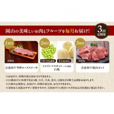 お肉とフルーツ 定期便 3回 コース 2026年 先行予約 桃  ぶどう [NO5765-1337]