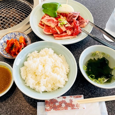 ゴルフ ショートホール 18H ペア ご利用券 焼肉定食 2名様 お食事券[NO5765-1414]