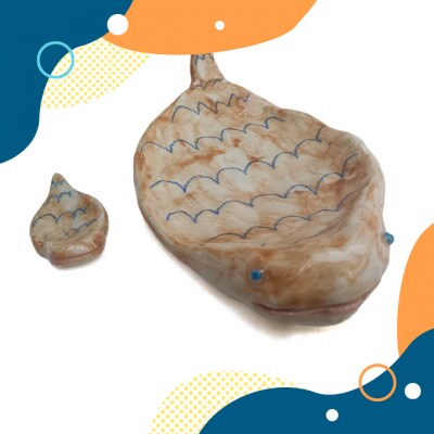 陶器 インテリア ツチノコ おさら 箸置き セット[NO5765-1425]