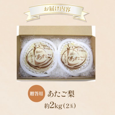 梨 2025年 贈答用 あたご梨 約2kg (2玉) [NO5765-1438]