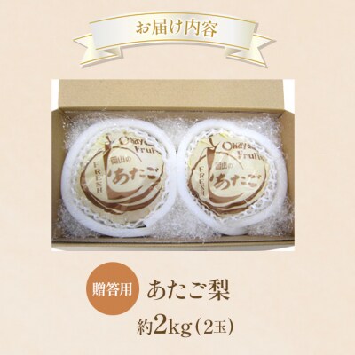 梨 2026年 贈答用 あたご梨 約2kg (2玉) [NO5765-1438]